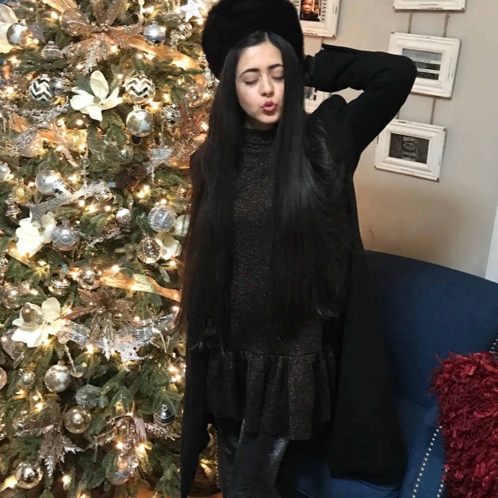 Zara knit glitter dress